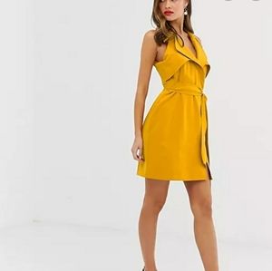 ASOS DESIGN mini belted trench dress in soft crepe